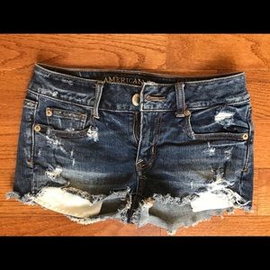 American Eagle Distressed Shortie Shorts